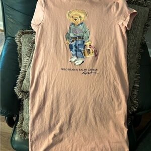 Polo by Ralph Lauren Pink T-Shirt Dress NWOT size 8-10